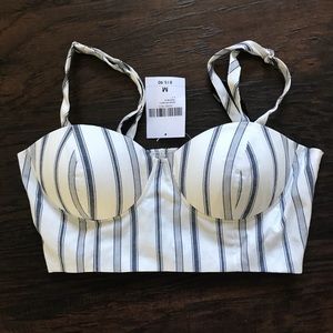 NWT Stripped Crop Top